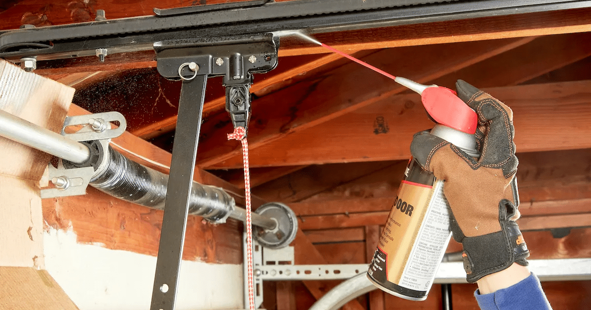 how to lubricate a garage door