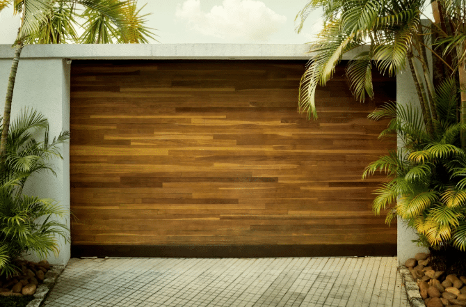 Mahogany Garage Door