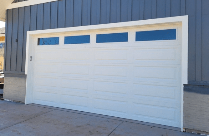 Durable Wood Garage Door with Windows