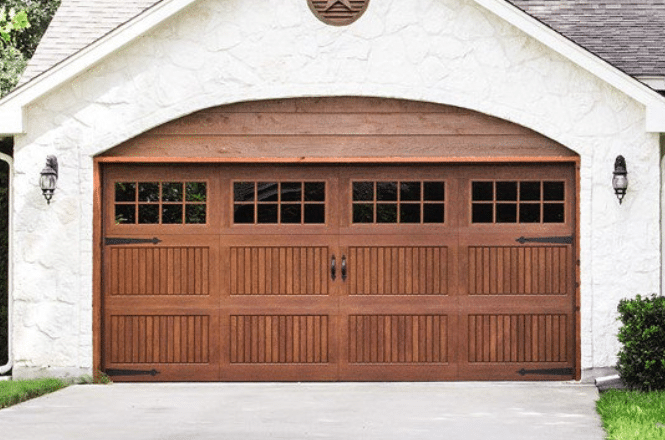 Wood Grain Garage Doors